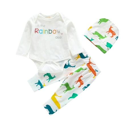 EHTMSAK Newborn Infant Baby Toddler Boy Long Sleeve Letter Print Outfits Clothing Set Bodysuit and Pants Set with Hat Green 0-2Y 100
EHTMSAK Newborn Infant Baby Toddler Boy Long Sleeve Letter Print Outfits Clothing Set Bodysuit and Pants Set with Hat Green 0-2Y 100