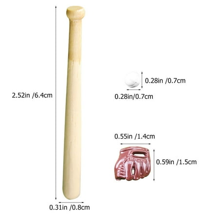 1 Set of Miniature Baseball Bats Gloves Ball Kit Decorative Simulation Tiny House Accessories
1 Set of Miniature Baseball Bats Gloves Ball Kit Decorative Simulation Tiny House Accessories