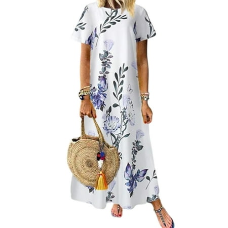 Capreze Nightdress for Womens Casual Long Dress Sleepwear Nightgowns Floral Print Loose Nightshirt Loungewear Home Dress
Capreze Nightdress for Womens Casual Long Dress Sleepwear Nightgowns Floral Print Loose Nightshirt Loungewear Home Dress