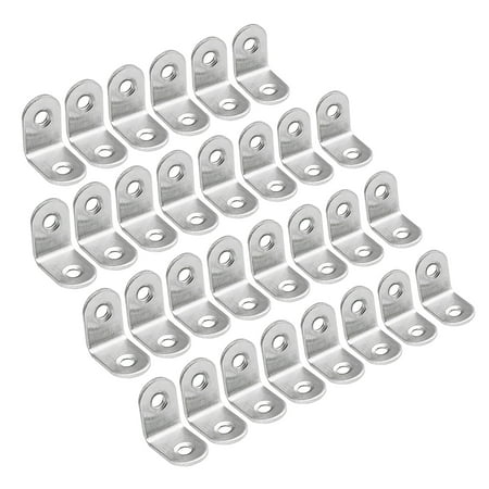 25mmx25mm Corner Brace Joint L Shape Stainless Steel 30pack