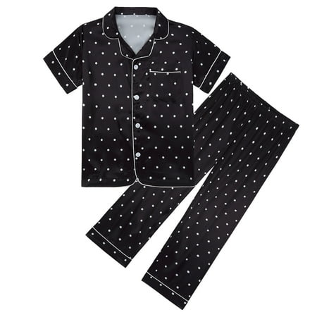 Little Girls Button Down Pajamas Kids Polka Dot Print Nightwear Short Sleeve Top Long Pant Sleepwear 5-14T
Little Girls Button Down Pajamas Kids Polka Dot Print Nightwear Short Sleeve Top Long Pant Sleepwear 5-14T