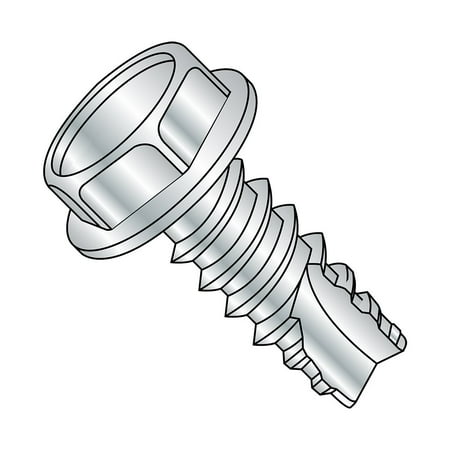 Steel Thread Cutting Screw Zinc Plated Finish Hex Washer Head Type 25 1/4 -14 Thread Size 1-1/4 Length (Pack of 25)
Steel Thread Cutting Screw Zinc Plated Finish Hex Washer Head Type 25 1/4 -14 Thread Size 1-1/4 Length (Pack of 25)