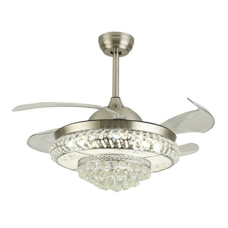 Oukaning 36 Crystal LED Invisible Chandelier Ceiling Fan Lights Lamp Remote Dimmable 4 Blades
Oukaning 36 Crystal LED Invisible Chandelier Ceiling Fan Lights Lamp Remote Dimmable 4 Blades