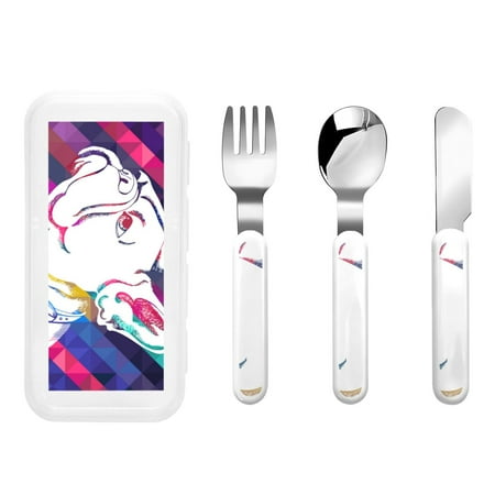 Easygdp Colorful Bulldog 3-Piece Flatware Set Kids Silverware Stainless Steel Toddler Kids Utensils Safe for Preschooler Children
Easygdp Colorful Bulldog 3-Piece Flatware Set Kids Silverware Stainless Steel Toddler Kids Utensils Safe for Preschooler Children