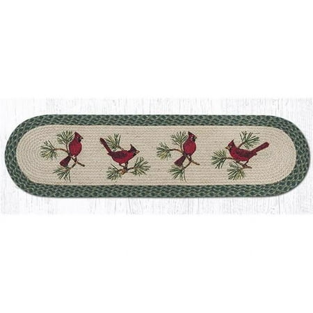13 x 48 in. Cardinals Printed Oval Patch Runner