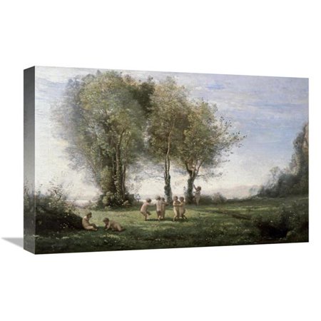 22 in. Ronde D Amours - Leher Du Soleil Art Print - Jean-Baptiste-Camille Corot