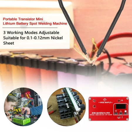 MIXFEER Portable Transistor Mini Lithium Battery Spot Welding Machine 3 Working Modes Adjustable Suitable for 0.1-0.12mm Nickel Sheet
MIXFEER Portable Transistor Mini Lithium Battery Spot Welding Machine 3 Working Modes Adjustable Suitable for 0.1-0.12mm Nickel Sheet