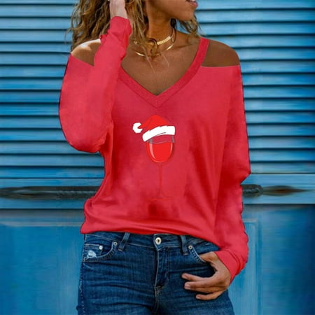 Tejiojio Kids Clothing Holiday Gift Fashion Woman V-Neck Long Sleeve T-Shirt Autumn Christmas Printing Cold Shoulder Loose Blouse Tops
Tejiojio Kids Clothing Holiday Gift Fashion Woman V-Neck Long Sleeve T-Shirt Autumn Christmas Printing Cold Shoulder Loose Blouse Tops