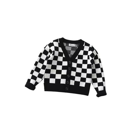 Infant Unisex Baby Girl Boy Sweater Coat Checkerboard Long Sleeve Knit Cardigan Crewneck Button-Down Fall Clothes
Infant Unisex Baby Girl Boy Sweater Coat Checkerboard Long Sleeve Knit Cardigan Crewneck Button-Down Fall Clothes