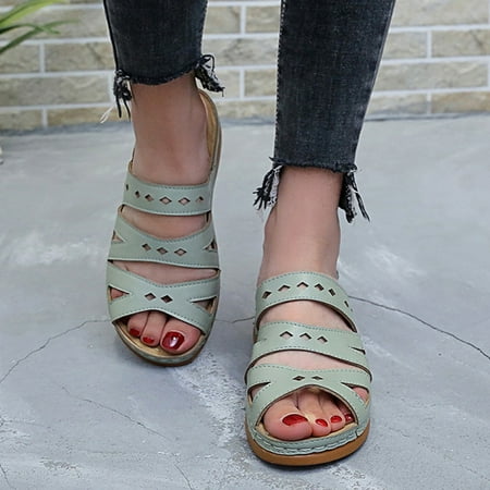 FZM Women shoes Women Summer Slip-On Wedges Beach Open Toe Breathable Sandals Leisure Shoes
FZM Women shoes Women Summer Slip-On Wedges Beach Open Toe Breathable Sandals Leisure Shoes