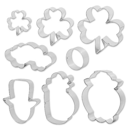 TureClos Cookie Cutters Stamper 8 pieces Shape Fondant Mold Stainless Steel DIY Tools Multi Patterns Dough Biscuits Baking Themed Parties St.Patrick s Day set
TureClos Cookie Cutters Stamper 8 pieces Shape Fondant Mold Stainless Steel DIY Tools Multi Patterns Dough Biscuits Baking Themed Parties St.Patrick s Day set