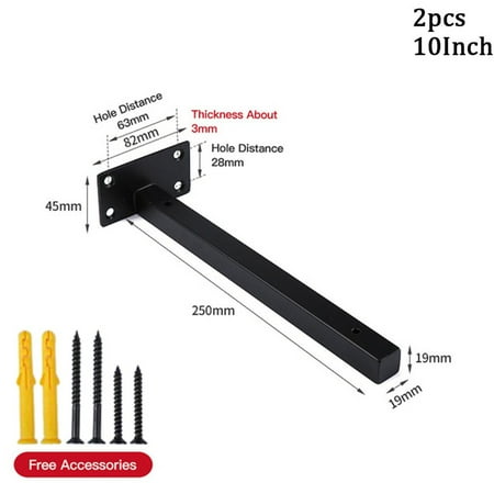 2Pcs Stainless steel Industrial Wall Shelf Bracket Heavy Shelf Support Brackets