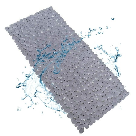 Tripumer Non-Slip Pebble Bathtub Mat 35 x 16 inch Bath Tub Shower Mat for Bathroom Showers with Drain Holes and Suction Cups Gray
Tripumer Non-Slip Pebble Bathtub Mat 35 x 16 inch Bath Tub Shower Mat for Bathroom Showers with Drain Holes and Suction Cups Gray