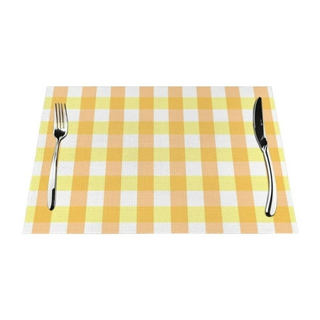 YFYANG Washable Heat-Resistant Placemats 70% PVC/30% Polyester Yellow Classic Plaid Pattern Kitchen Table Mat 12 x 18 1 Piece
YFYANG Washable Heat-Resistant Placemats 70% PVC/30% Polyester Yellow Classic Plaid Pattern Kitchen Table Mat 12 x 18 1 Piece
