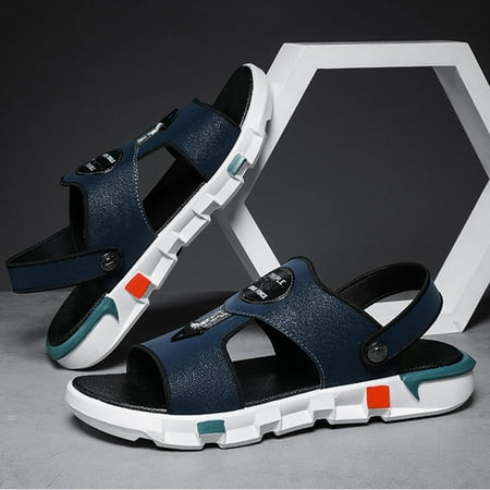 TOWED22 Men Sandals Sandals for Men Leather Hiking Sandals Athletic Walking Sports Fisherman Beach Shoes Closed Toe Water Sandals Blue
TOWED22 Men Sandals Sandals for Men Leather Hiking Sandals Athletic Walking Sports Fisherman Beach Shoes Closed Toe Water Sandals Blue