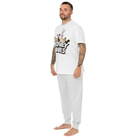 Looney Tunes Mens Logo Long Pyjama Set