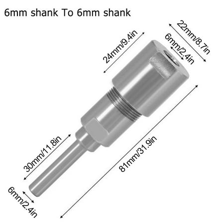 Ana Router Collet Extension Rod Router Bit Adapter Extender For 1/4in 8mm 6mm Shank
Ana Router Collet Extension Rod Router Bit Adapter Extender For 1/4in 8mm 6mm Shank