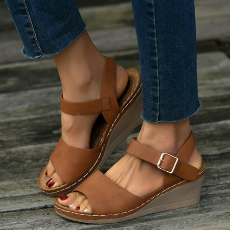 Sandals Women Sandals Buckle Sandals Platform Wedge Slippers Cool Fashion Versatile Fish Mouth Breathable Wedge Slippers Sandals
Sandals Women Sandals Buckle Sandals Platform Wedge Slippers Cool Fashion Versatile Fish Mouth Breathable Wedge Slippers Sandals