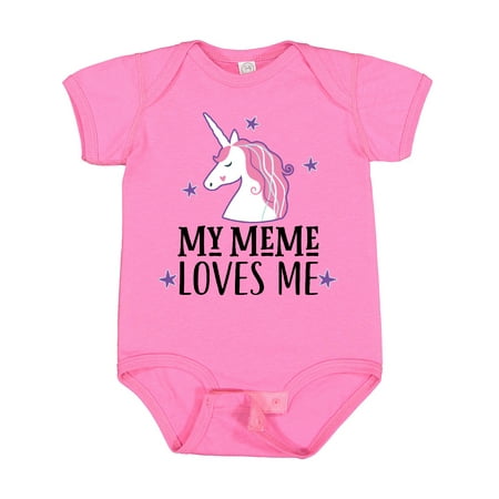 Inktastic My Meme Loves Me Girl Unicorn Gift Baby Girl Bodysuit
