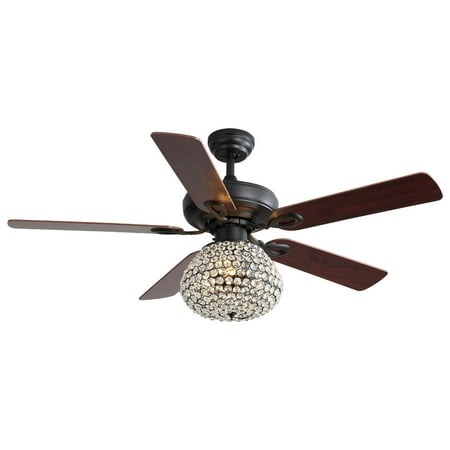 Indoor Ceiling Fan with Lights 52 inch for Bedroom Living Room Dining Room with 3-Speed Remote Control 5 Wood Fan Blades 2-in-1 Fan and Crystal LED Light Design D8243
Indoor Ceiling Fan with Lights 52 inch for Bedroom Living Room Dining Room with 3-Speed Remote Control 5 Wood Fan Blades 2-in-1 Fan and Crystal LED Light Design D8243