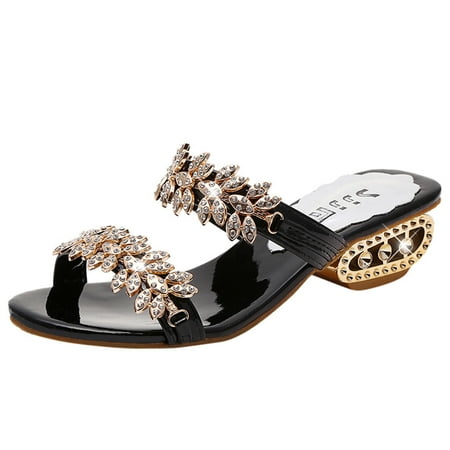 WANYNG slippers for women Summer New Fashion Ladies Non-Slip Mid-Heel Rhinestone Slippers Sandals Women shoe Black 38
WANYNG slippers for women Summer New Fashion Ladies Non-Slip Mid-Heel Rhinestone Slippers Sandals Women shoe Black 38