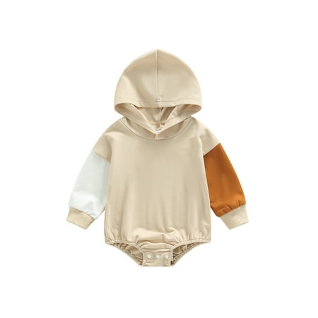 Qmyliery Baby Boys Girls Romper Long Sleeve Hooded Contrast Color Bodysuit for Casual Daily 0-18 Months
Qmyliery Baby Boys Girls Romper Long Sleeve Hooded Contrast Color Bodysuit for Casual Daily 0-18 Months
