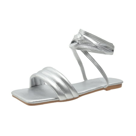 Sandals Women Ladies Fashion Solid Color Leather Open Toe Ankle Strap Flat Beach Sandals Beach Sandals For Women Dressy Summer
Sandals Women Ladies Fashion Solid Color Leather Open Toe Ankle Strap Flat Beach Sandals Beach Sandals For Women Dressy Summer