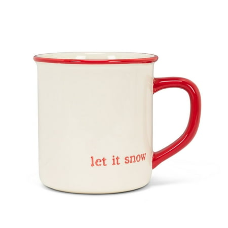 Set of 6 Let it Snow Small Text Mug