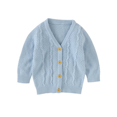 Canrulo Newborn Infant Baby Girls Cardigan Sweater Long Sleeve Button Down Knitted Outwear Fall Winter Clothes Blue 12-18 Months
Canrulo Newborn Infant Baby Girls Cardigan Sweater Long Sleeve Button Down Knitted Outwear Fall Winter Clothes Blue 12-18 Months