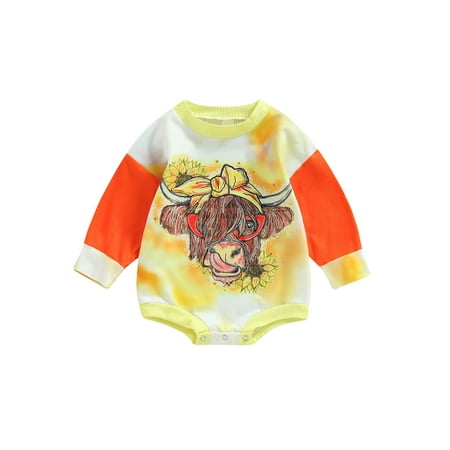 Lieserram 3 6 12 18 Months Baby Boys Girls Romper Long Sleeve Crew Neck Cow Head Tie-dye Print Fall Bodysuit
Lieserram 3 6 12 18 Months Baby Boys Girls Romper Long Sleeve Crew Neck Cow Head Tie-dye Print Fall Bodysuit