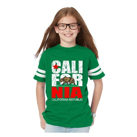 California Vintage Cali Youth Unisex Football Fine Jersey Tee