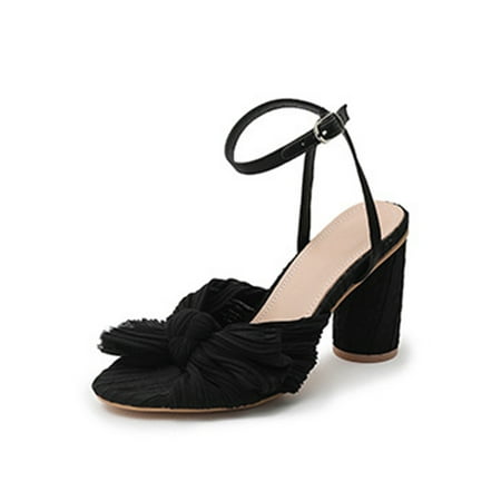 Rockomi Women Sandals Heels Chunky Heeled Sandals Bowknot Sandal Women Open Toe Fashion Dress Shoes Ankle Strap Pumps Black 6.5
Rockomi Women Sandals Heels Chunky Heeled Sandals Bowknot Sandal Women Open Toe Fashion Dress Shoes Ankle Strap Pumps Black 6.5