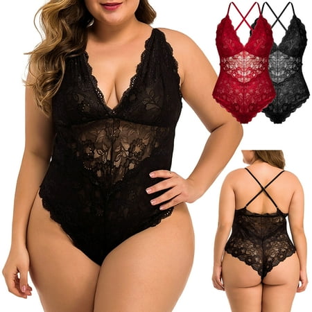 Mlqidk Plus Size Lace Bodysuit for Women One Piece Babydoll Deep V Backless Teddy Lingerie
Mlqidk Plus Size Lace Bodysuit for Women One Piece Babydoll Deep V Backless Teddy Lingerie