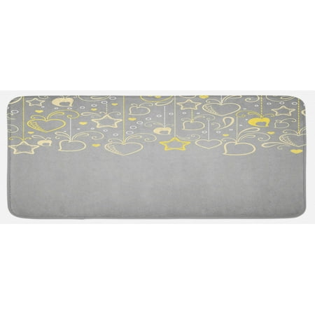 Grey and Yellow Kitchen Mat Christmas Themed Ornament Holiday Hearts and Flowers Plush Decorative Kitchen Mat with Non Slip Backing 47 X 19 Beige Yellow Pale Grey by Ambesonne
Grey and Yellow Kitchen Mat Christmas Themed Ornament Holiday Hearts and Flowers Plush Decorative Kitchen Mat with Non Slip Backing 47 X 19 Beige Yellow Pale Grey by Ambesonne