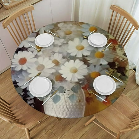 QFMY Flowers Round Table Cover Waterproof Resistant Fabric 100% Polyester Fiber 38-42 
QFMY Flowers Round Table Cover Waterproof Resistant Fabric 100% Polyester Fiber 38-42