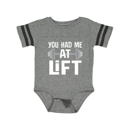 Inktastic Weightlifting You Had Me at Lift Gift Baby Boy or Baby Girl Bodysuit 
Inktastic Weightlifting You Had Me at Lift Gift Baby Boy or Baby Girl Bodysuit