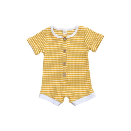 Fanvereka Newborn Baby Knitted Romper Short Sleeve O-neck Button Up Jumpsuit for Summer 0-18 Month
Fanvereka Newborn Baby Knitted Romper Short Sleeve O-neck Button Up Jumpsuit for Summer 0-18 Month