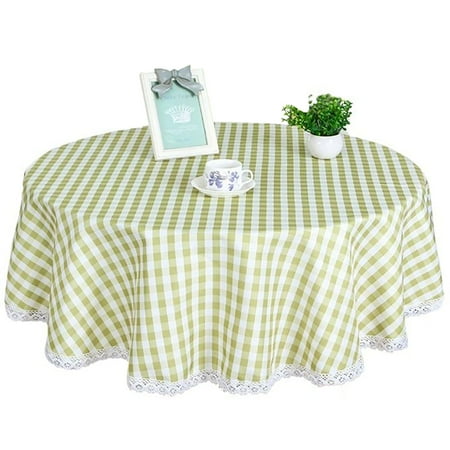 Round Tablecloth Waterproof Plaid Tablecloth With Lace Polyester Circle Table Cover For Restaurant Picnic Indoor And Outdoor Dining Cafe -Green-150cm
Round Tablecloth Waterproof Plaid Tablecloth With Lace Polyester Circle Table Cover For Restaurant Picnic Indoor And Outdoor Dining Cafe -Green-150cm