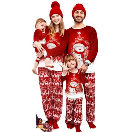 KelaJuan Christmas Family Pajamas Set Long Sleeve Snowman Tops+Long Deer Pants Parent-Child Christmas Nightwear
KelaJuan Christmas Family Pajamas Set Long Sleeve Snowman Tops+Long Deer Pants Parent-Child Christmas Nightwear