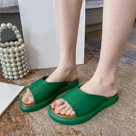 Cathalem Fashion Spring And Summer Women Slippers Flat Thick Bottom Comfortable Solid Color Indoor And Mukluks Slippers for Women Green 6.5
Cathalem Fashion Spring And Summer Women Slippers Flat Thick Bottom Comfortable Solid Color Indoor And Mukluks Slippers for Women Green 6.5