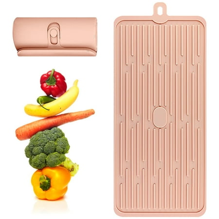 Silicone Dish Dry Mat 45 x 20cm Dish Drying Mat for Kitchen Counter Heat Resistant Silicone Drying Pad Easy Clean Drain Mat
Silicone Dish Dry Mat 45 x 20cm Dish Drying Mat for Kitchen Counter Heat Resistant Silicone Drying Pad Easy Clean Drain Mat