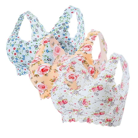 Bras For Women No Underwire 3PC Women s Plus-Size Print Unblemished With Ice Silk Floral Bra Underwear
Bras For Women No Underwire 3PC Women s Plus-Size Print Unblemished With Ice Silk Floral Bra Underwear