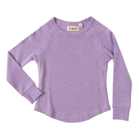 KIDPIK Girls Long Sleeve Rhinestone Raglan T- Shirt Size: 12 Months - XXL (16)