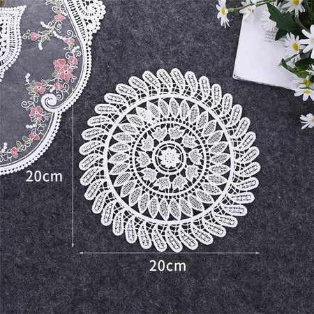 Round Lace Doilies Crochet Round Lace Placemat Napkin Placemat Cup Dish Coaster