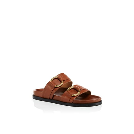 AQUA Womens Brown Buckle Accent Cushioned Round Toe Slip On Leather Slide Sandals 9.5 B
AQUA Womens Brown Buckle Accent Cushioned Round Toe Slip On Leather Slide Sandals 9.5 B