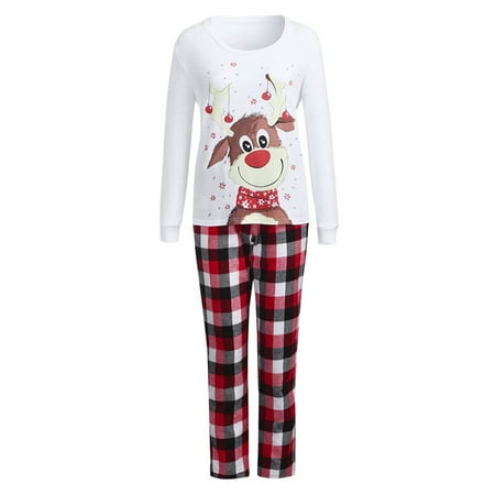 Christmas Gifts Christmas Women Long Sleeve Deer Plaid Print Tops Pants Xmas Family Clothes Pajamas Polyester White L 
Christmas Gifts Christmas Women Long Sleeve Deer Plaid Print Tops Pants Xmas Family Clothes Pajamas Polyester White L