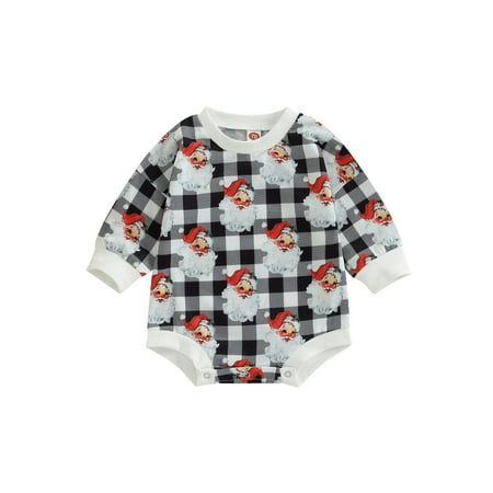AMILIEe Infant Baby Girl Boy Christmas Romper Long Sleeve Santa Plaid Print Loose Button Romper
AMILIEe Infant Baby Girl Boy Christmas Romper Long Sleeve Santa Plaid Print Loose Button Romper