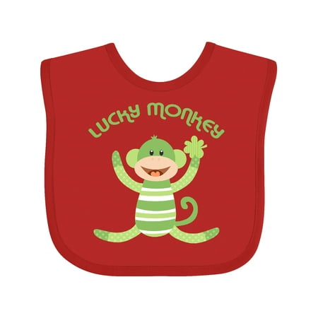 Inktastic Lucky Sock Monkey Gift Baby Boy or Baby Girl Bib