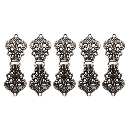 5 Pairs of Auspicious Moire Cutout Buckle Ruffled Coat Buckle Clothing Decoration