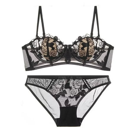 Women s Bra and Panties Sets Sexy See Through Breathable Flower Embroidery Lace Bra Underwear
Women s Bra and Panties Sets Sexy See Through Breathable Flower Embroidery Lace Bra Underwear